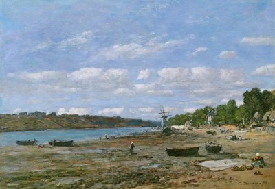 La Playa en marea baja, 1879 de Eugene Louis Boudin